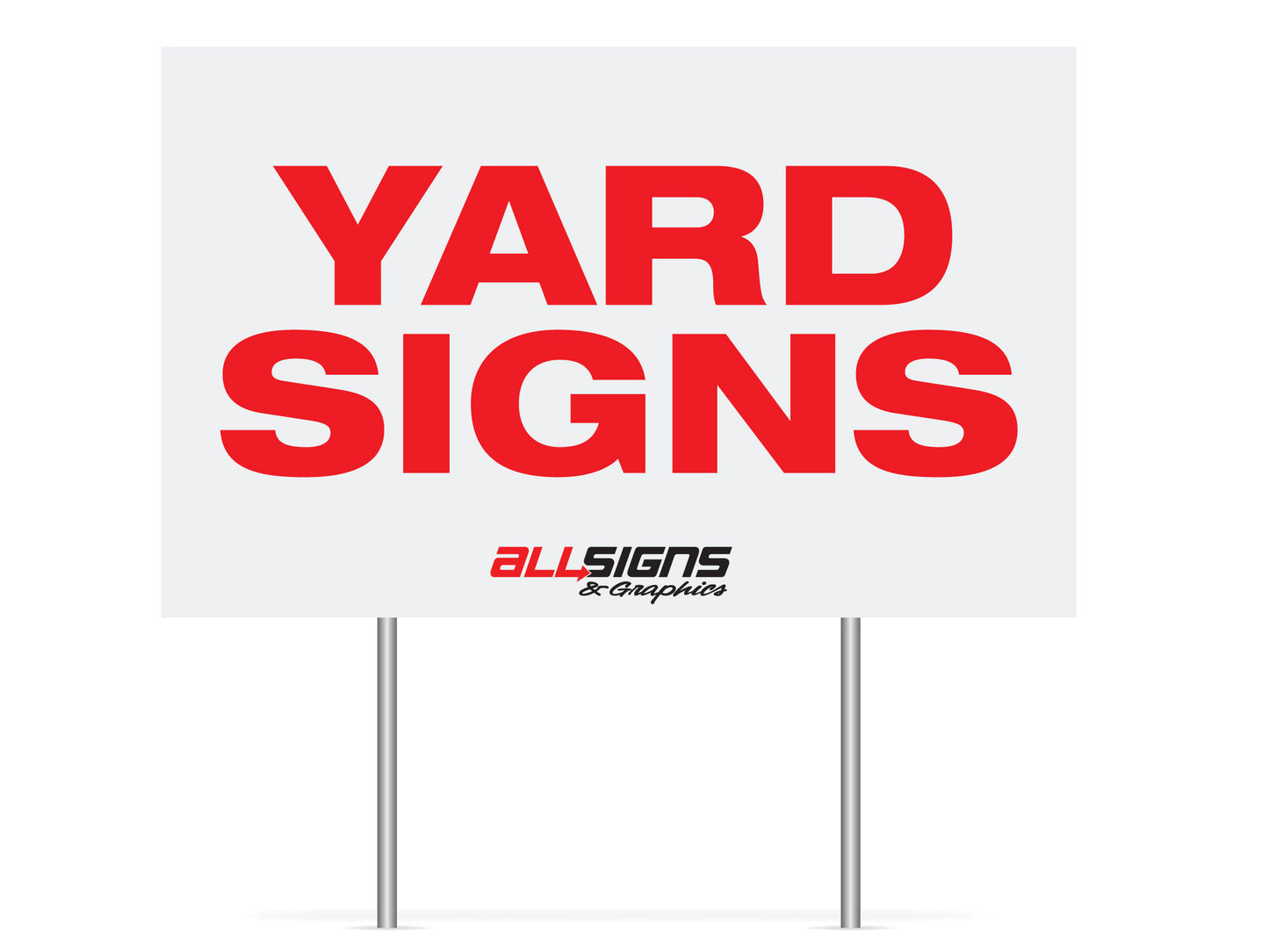 Yard signs and lawn signs available for purchase online. Your design here, custom build yard signs.