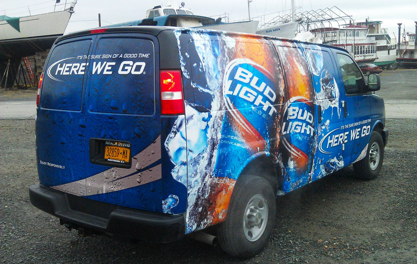 Beer van wrap.  Printed and laminated vinyl wrap installed on fleet van.